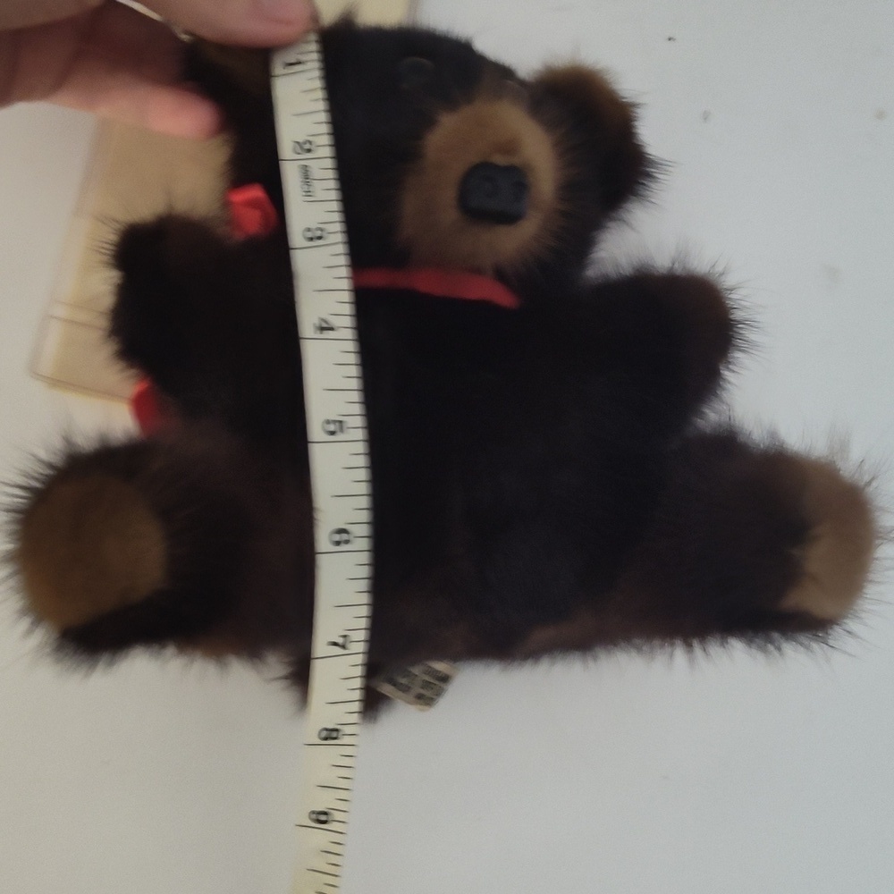 Rare Vintage Ranch Dyed Mink Teddy Bear From Lazarus With Tags Collectible - Picture 8 of 12